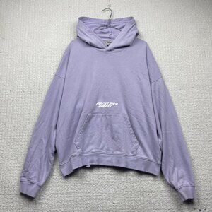 Y2K Reckless Minds Hoodie Men's L  Sweater Logo Lavender Purple Baggy Oversize